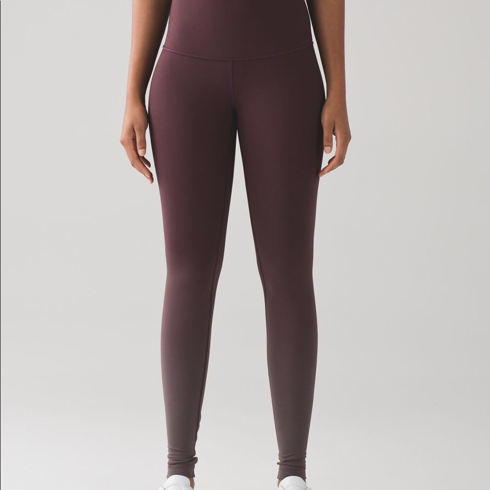 Lululemon purple ombré tights